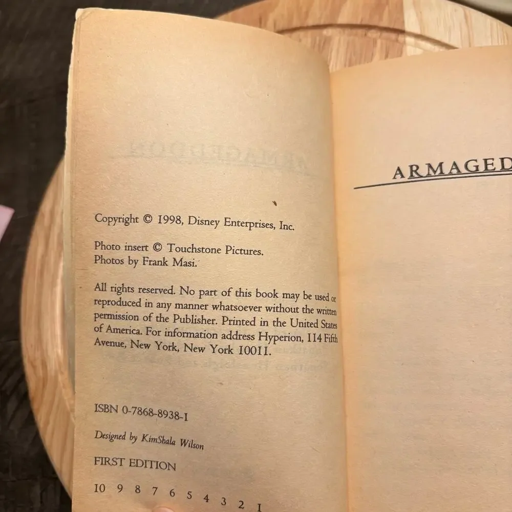 Armageddon Based on the Screenplay Copyright 1998